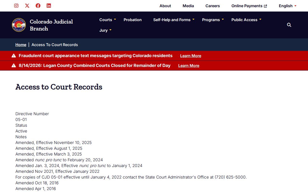 Boulder County civil docket court access and filing information