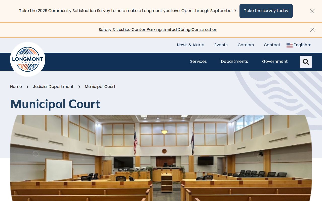 Longmont Municipal Court page for Longmont court docket and traffic matters